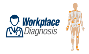 Workplace diagnosis body map and logo