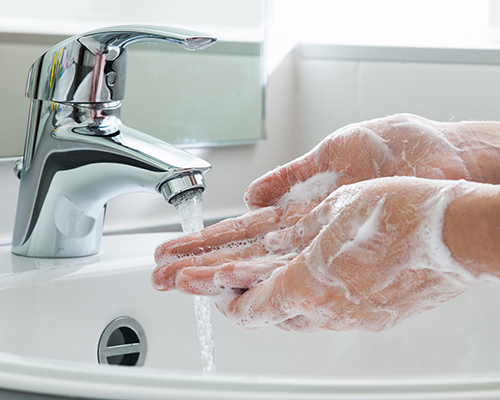 Washing hands