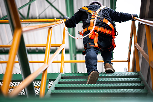 Climbing stairs construction