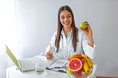 Smiling nutritionist