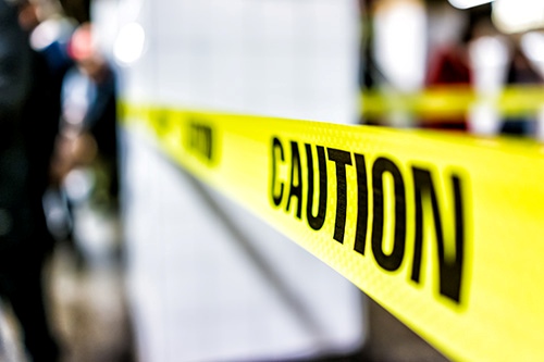 Caution tape perimeter