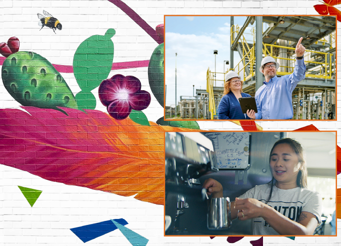 2024 Year in Review collage including muller mural