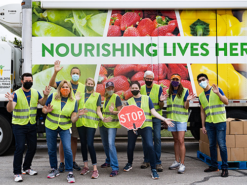 Texas Mutual volunteers at the Food Bank of Central Texas