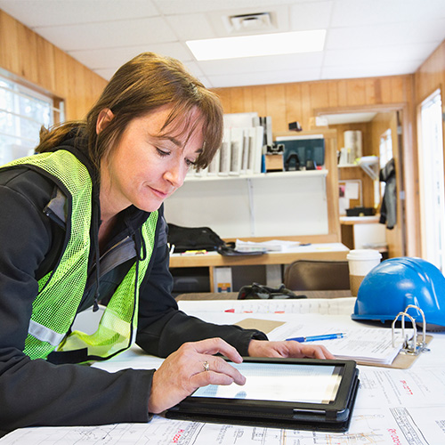 worker in safety vest