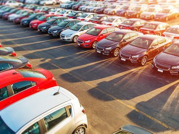 car dealership parking lot