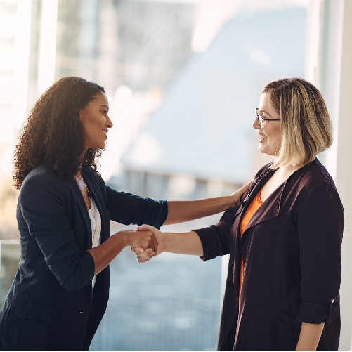 Businessperson with agent